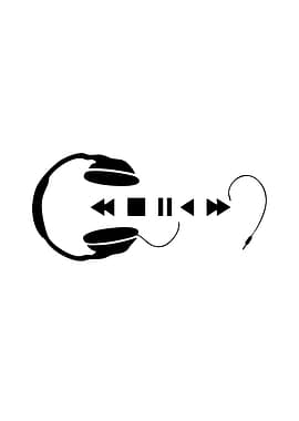Headphones and Music Control Icons