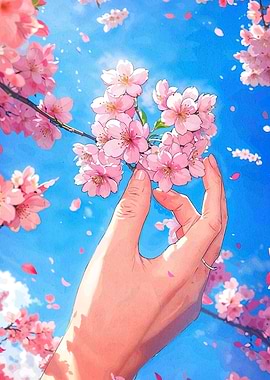Cherry Blossoms in Hand