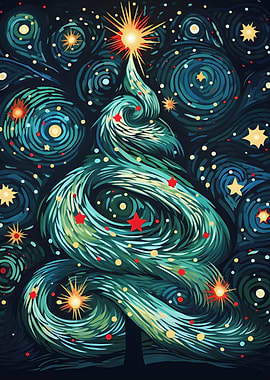 Starry Night Christmas Tree