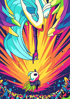 Hollow Knight colorful digital art