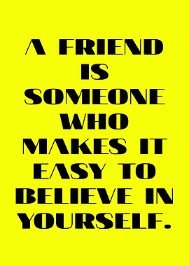 Friendship Quote on Yellow Background