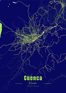 Cuenca, Ecuador City Map