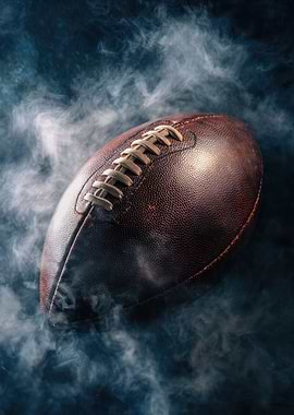 American Football in Smoke