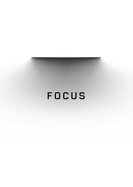 Focus Minimalist Text Art