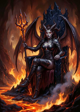 Demon Queen on Throne