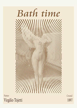 Bath Time Vintage Art Print