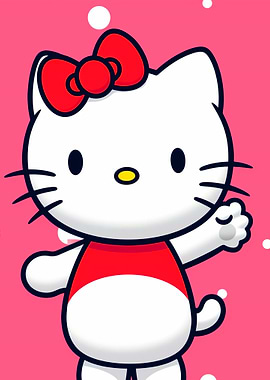 Hello Kitty waving