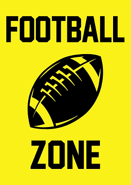 Football Zone Black and Yellow Graphic