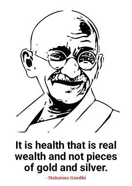 Mahatma Gandhi Quote Portrait