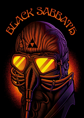 Black Sabbath Masked Figure Illustration