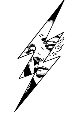 Crying Face in Lightning Bolt