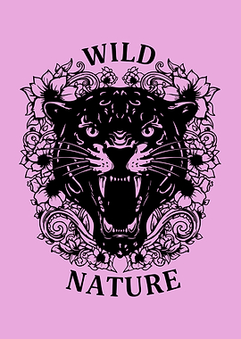 Wild Nature Black Panther Illustration