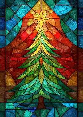 Stained Glass Christmas Tree