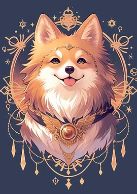 Ornate Dog Portrait
