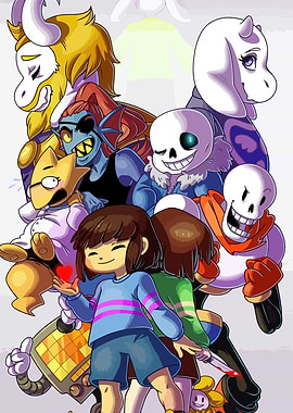 Undertale Characters Group Illustration