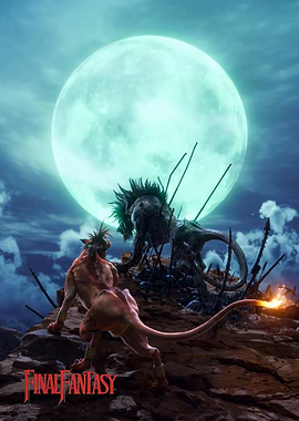 Final Fantasy Red XIII and Enemy