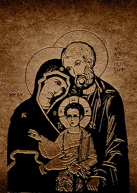 Holy Family Icon Art