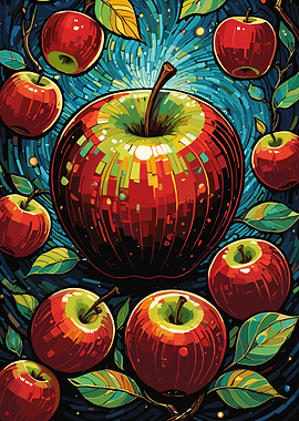 Apples in Abstract Style