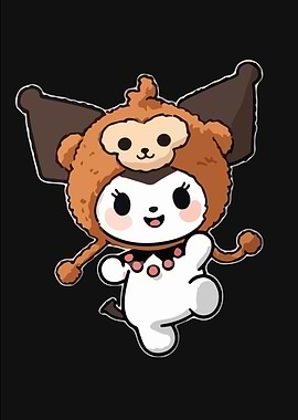 Kuromi in Monkey Costume