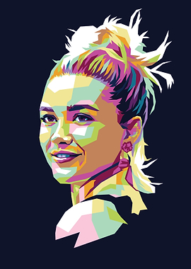 Florence Pugh Pop Art Portrait