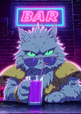 Cool Cat at the Bar
