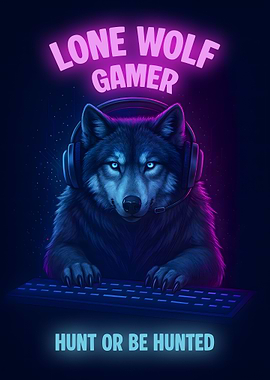 Lone Wolf Gamer Illustration