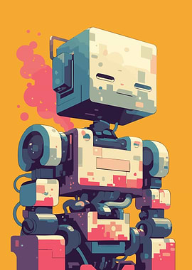Robot Character Art Illustration