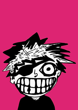 Green to Day Cartoon Character with Eye Patch