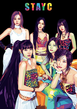 STAYC Group Portrait Digital Art