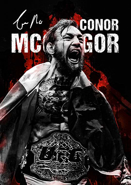 Conor McGregor UFC Champion Portrait