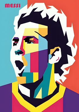 Lionel Messi Pop Art Portrait