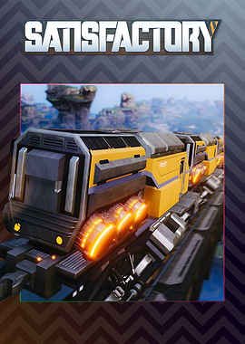 Satisfactory Train on Tracks