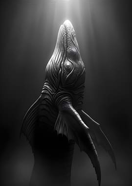 Monochrome Deep Sea Creature