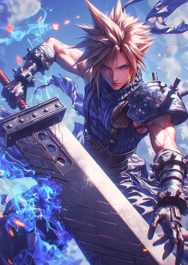 Cloud Strife with Buster Sword