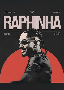 Raphinha Footballer Athlete Portrait