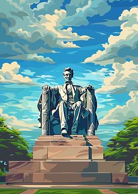 Abraham Lincoln Memorial Digital Art