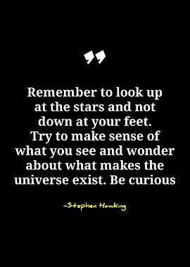 Stephen Hawking Quote: Look Up