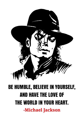 Michael Jackson Portrait with Quote