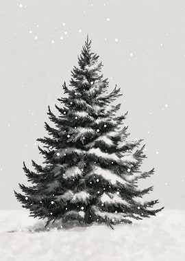 Snowy Christmas Tree