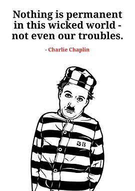 Charlie Chaplin Quote Art