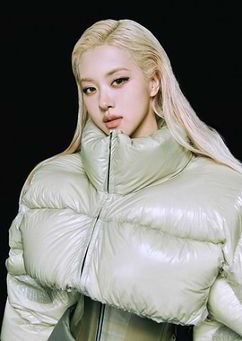 Rosé in Puffer Jacket