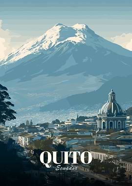 Quito, Ecuador Travel Poster