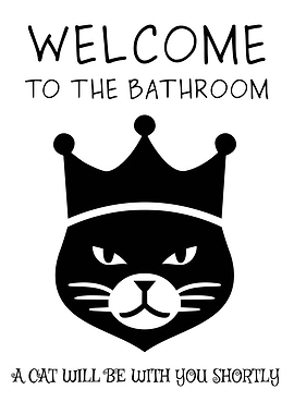 Welcome to the Bathroom Cat Crown