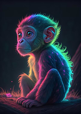 Neon Baby Monkey