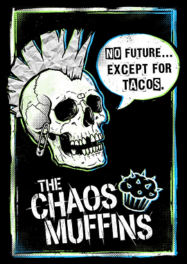 Punk Skull with Taco Quote
