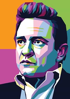 Johnny Cash Pop Art Portrait