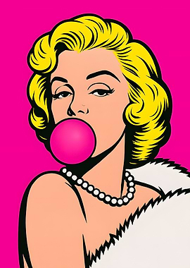 Marilyn Monroe Pop Art Bubblegum