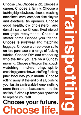 Trainspotting Choose Life Poster