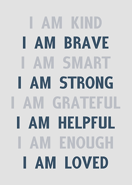 Positive Affirmations Text Art