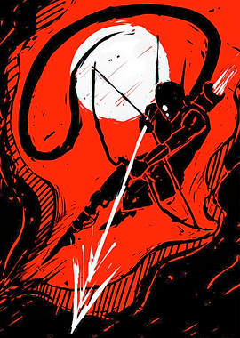 Archer in Red and Black